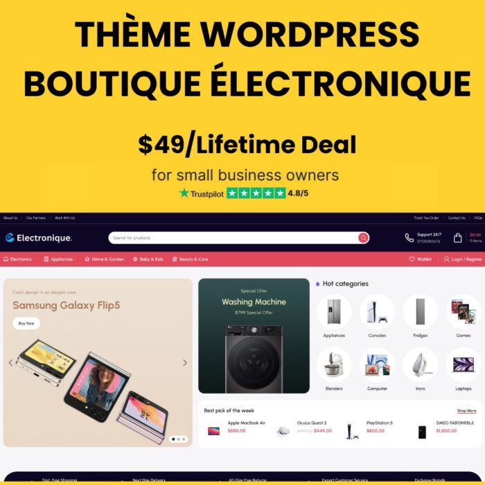 Thème WordPress Boutique Électronique – Store2 Iqtasid | Vente en Ligne de Produits High-Tech & Électroménagers – Image 1