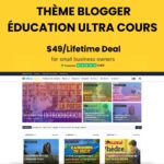 Thème Blogger Éducation – Ultra Cours | Design Moderne pour Blogs & Plateformes de Cours en Ligne